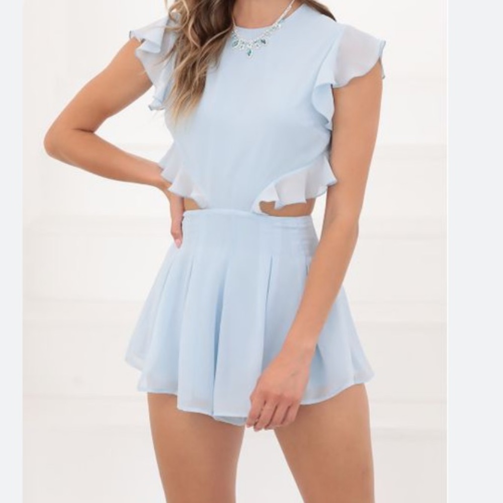 Lucy in the Sky Kara Cutout Chiffon Romper